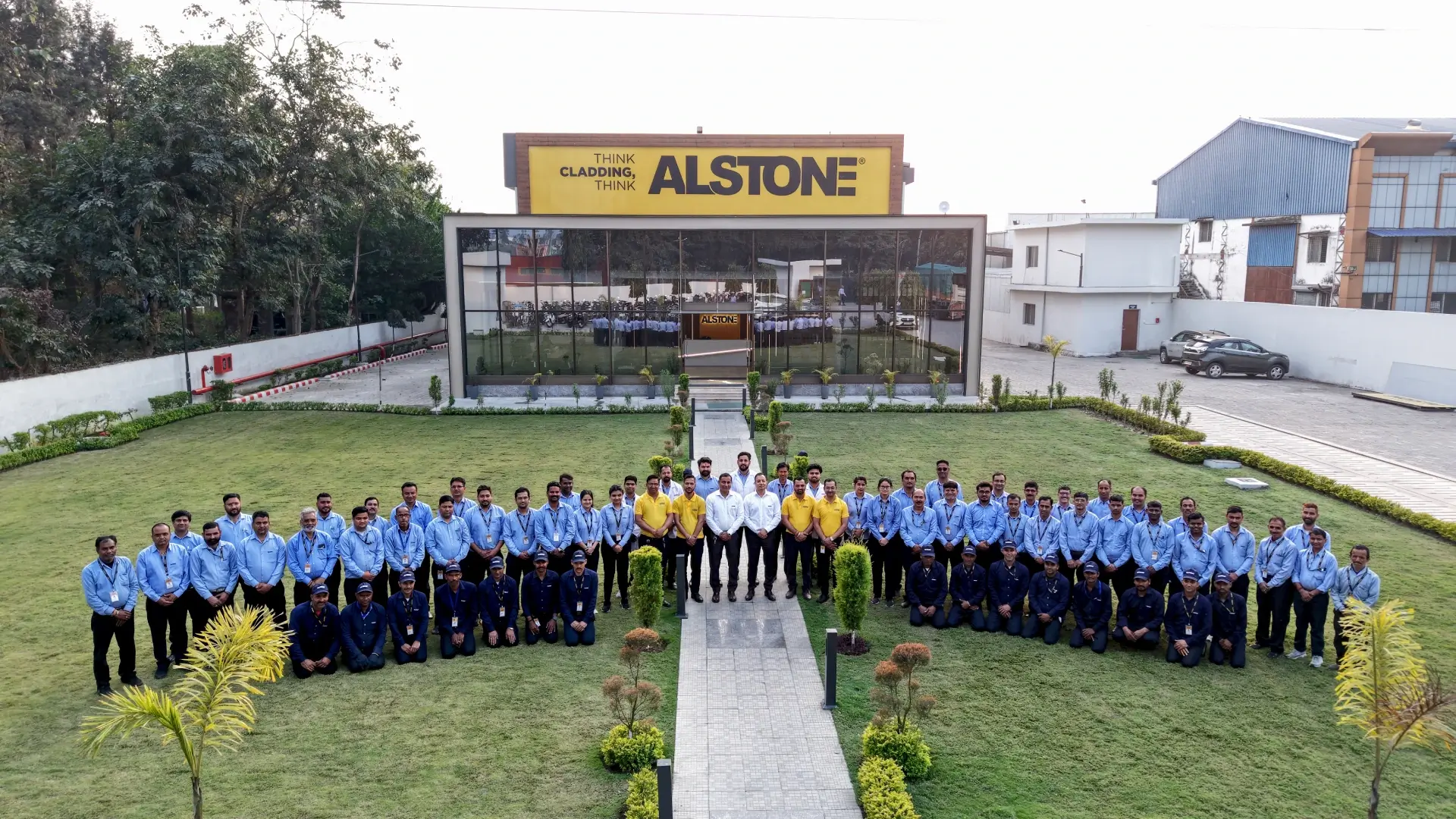 Alstone Louvers product banner showing modern architectural design